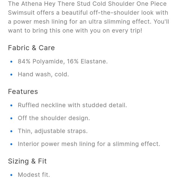 NWOT Athena Cold Shoulder one Piece Bathing Suit - Picture 3 of 10